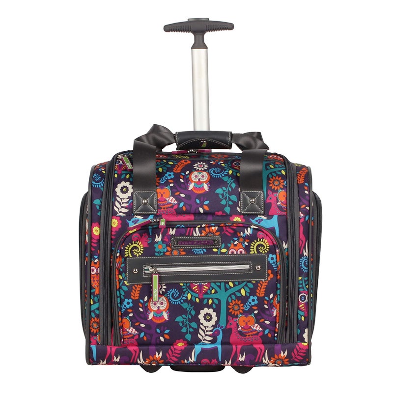 Lily Bloom Designer 15 Inch Carry On - Weekender Overnight Business Travel Luggage - Lightweight 2- Rolling Wheels Suitcase - Under Seat Rolling Bag for Women (Wildwoods) - Image 5